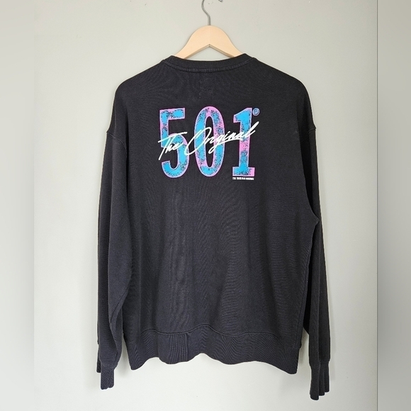 LEVI'S black and neon crewneck size Large  for men - Picture 1 of 7